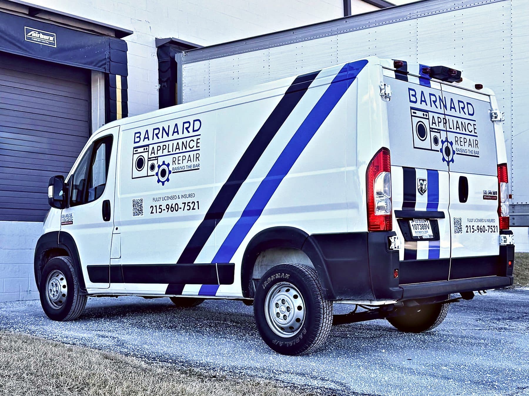 The Barnard Appliance Repair service van