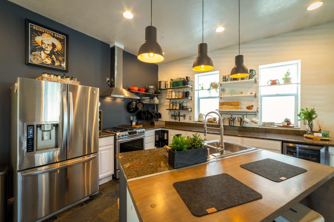 Refrigerator repair near you: stainless steel French-door refrigerator in a home kitchen