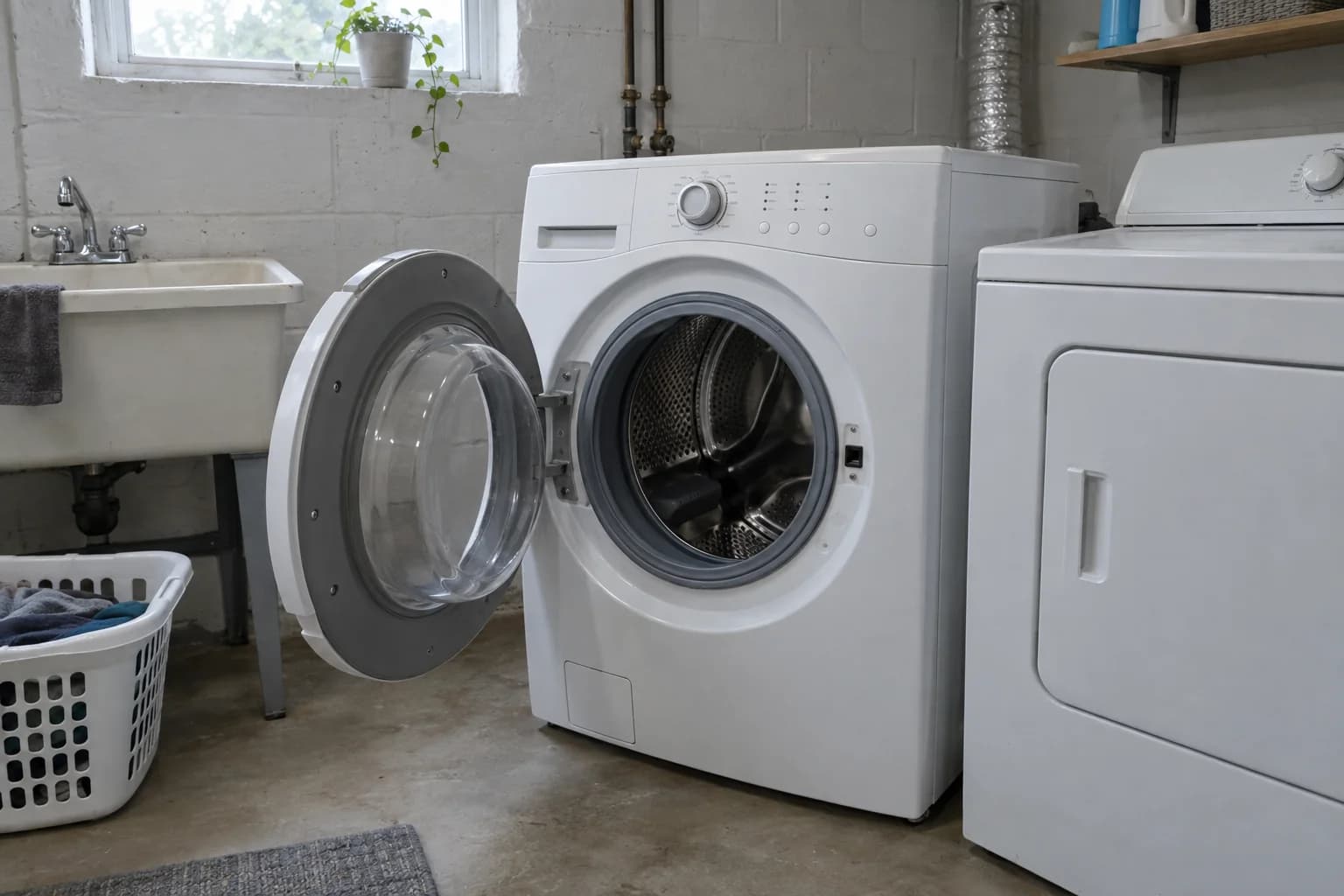 Front-load washer door seal checked during washer repair by Barnard Appliance Repair in Bucks County, PA